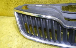 Решетка переднего бампера для Skoda Rapid 2015 года на фотографиях